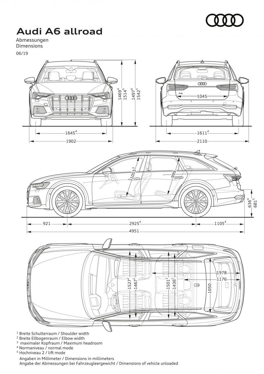 Схема Audi A6 50 TDI Allroad Quattro 2019 года  (WW) (фото 13 из 29)
